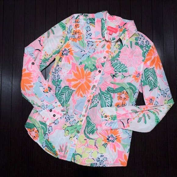 Lilly Pulitzer for Target • Nosey Posey Button Up - Picture 4 of 5
